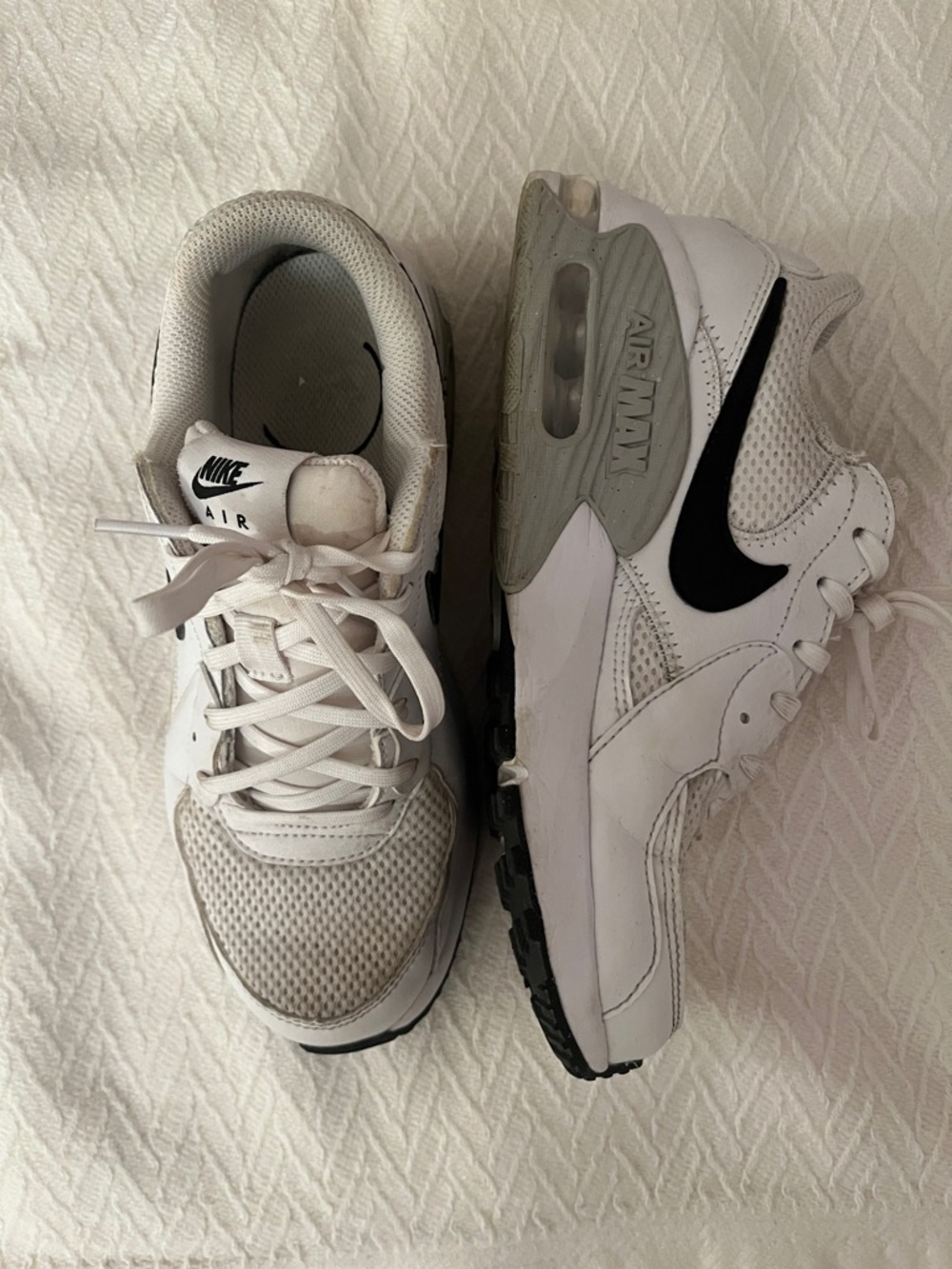 Nike White and Black Air Max Sneakers